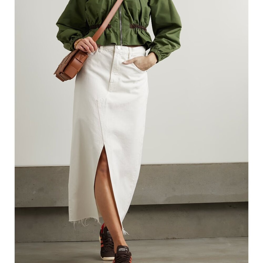 Frame Midaxi Skirt Ecru (Size 28)